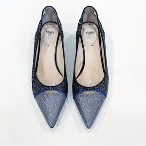 Fendi Women's Glitter Flats Size 39.5